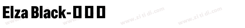 Elza Black字体转换